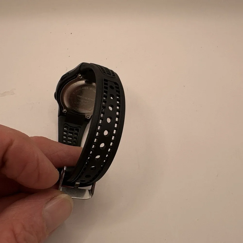 Digital Wristwatch Black Water-Resistant Alarm Backlight Timer with Box